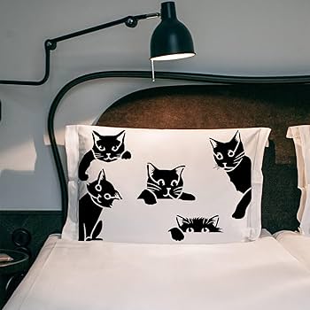 Amazon.co.jp: FINGERINSPIRE 黒猫絵画ステンシル 11.8x11.8